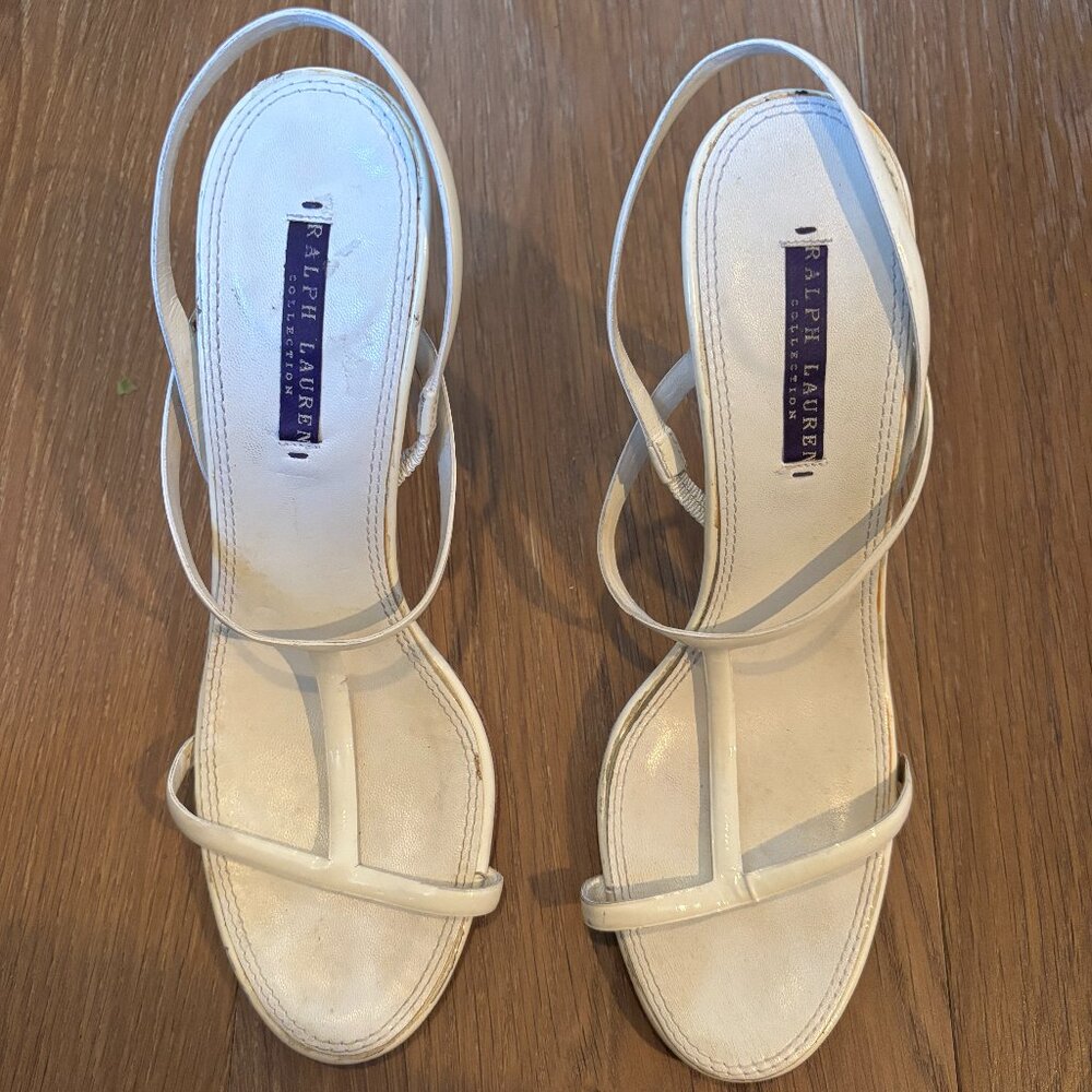 Vintage Ralph Lauren Purple Label White Heels